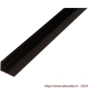 GAH Alberts hoekprofiel PVC zwart 40x10x2 mm 2 m - A51501045 - afbeelding 1