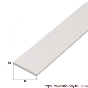 GAH Alberts platte stang PVC wit 40x3 mm 2 m - A51501879 - afbeelding 1