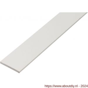GAH Alberts platte stang PVC wit 20x2 mm 2 m - A51501227 - afbeelding 1