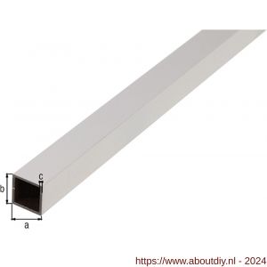 GAH Alberts vierkante buis aluminium wit 30x30x3 mm 2,6 m - A51501865 - afbeelding 1