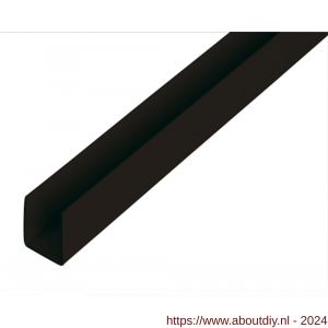 GAH Alberts U-profiel PVC zwart 10x18x10x1 mm 1 m - A51501418 - afbeelding 1