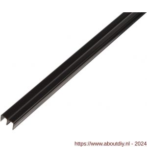 GAH Alberts geleiding railprofiel boven PVC zwart,6,5 mm 1 m - A51501779 - afbeelding 1