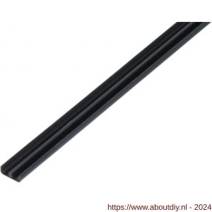 GAH Alberts geleiding railprofiel onder PVC zwart 6,5 mm 1 m - A51501783 - afbeelding 1