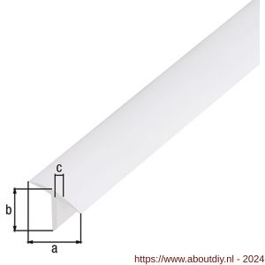 GAH Alberts T-profiel PVC wit 25x18x2 mm 1 m - A51501885 - afbeelding 1