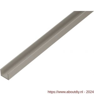 GAH Alberts U-profiel aluminium zilver 19x15x15x1,5 mm 1 m - A51501393 - afbeelding 1