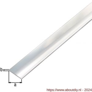 GAH Alberts platte stang zelfklevend aluminium chroom 30x2 mm 1 m - A51501220 - afbeelding 1