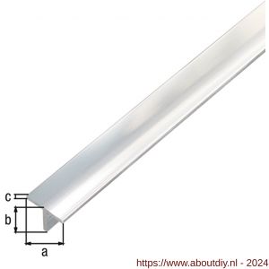 GAH Alberts T-profiel aluminium chroom 15x15x1,5 mm 1 m - A51501883 - afbeelding 1