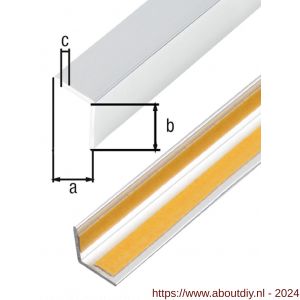 GAH Alberts hoekprofiel zelfklevend aluminium chroom 20x20x1 mm 2 m - A51501835 - afbeelding 1