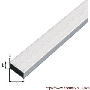 GAH Alberts rechthoekige buis aluminium RVS optiek licht 20x10x1 mm 2 m - A51501867 - afbeelding 1