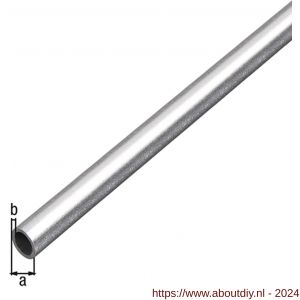GAH Alberts ronde buis aluminium kogelgestraald zilver 10x1 mm 1 m - A51501859 - afbeelding 1
