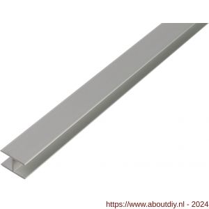 GAH Alberts H-profiel zelfklevend aluminium zilver 12,9x24x1,5 mm 2 m - A51501307 - afbeelding 1