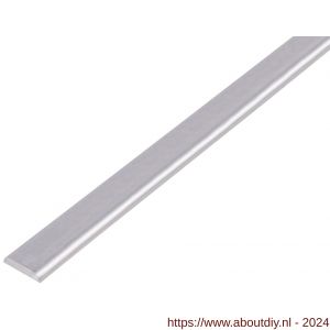 GAH Alberts afdeklijst afgeronde kanten aluminium blank 19x4 mm 1 m - A51500643 - afbeelding 1