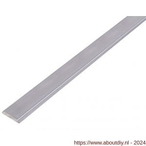 GAH Alberts afdeklijst afgeronde kanten aluminium blank 25x4 mm 1 m - A51500644 - afbeelding 1