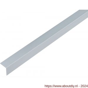 GAH Alberts hoekprofiel PVC aluminium grijs 20x20x1 mm 2,6 m - A51500953 - afbeelding 1