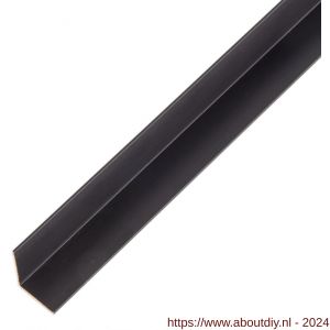 GAH Alberts hoekprofiel aluminium zwart 15x15x1 mm 1 m - A51501113 - afbeelding 1
