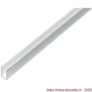 GAH Alberts U-profiel aluminium chroom 15x10x15x1 mm 1 m - A51501409 - afbeelding 1