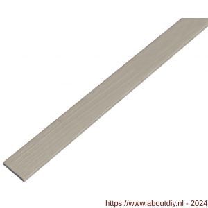 GAH Alberts platte stang zelfklevend aluminium RVS optiek donker 20x2 mm 1 m - A51500685 - afbeelding 1