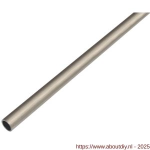 GAH Alberts ronde buis aluminium RVS optiek donker 8x1 mm 1 m - A51500817 - afbeelding 1