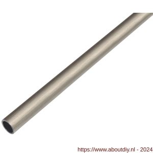 GAH Alberts ronde buis aluminium RVS optiek donker 10x1 mm 1 m - A51500818 - afbeelding 1