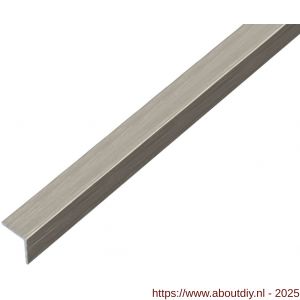 GAH Alberts hoekprofiel zelfklevend aluminium RVS optiek donker 20x20x1 mm 1 m - A51500768 - afbeelding 1