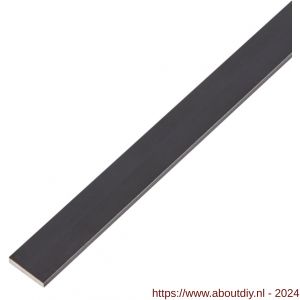 GAH Alberts platte stang aluminium zwart 15x2 mm 1 m - A51501208 - afbeelding 1