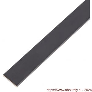 GAH Alberts platte stang aluminium zwart 20x2 mm 1 m - A51501209 - afbeelding 1