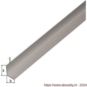 GAH Alberts hoekprofiel aluminium zilver geeloxeerd 22,8x19x1,8 mm 2 m - A51501107 - afbeelding 2