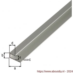 GAH Alberts afdeklijst profiel zelfklemmend aluminium zilver geeloxeerd 20x9x10 mm 1 m - A51501823 - afbeelding 2