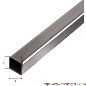 GAH Alberts vierkante buis staal glad 60x60x2,5 mm 1 m - A51501990 - afbeelding 2