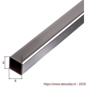 GAH Alberts vierkante buis staal glad 80x80x3 mm 1 m - A51501991 - afbeelding 2