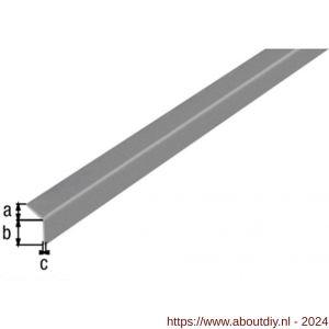 GAH Alberts hoekprofiel zelfklevend PVC metallic 20x20x1,5 mm 2 m - A51500699 - afbeelding 1