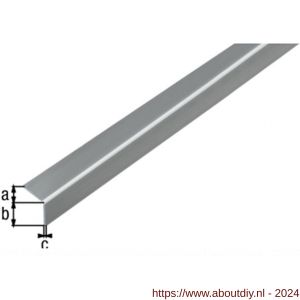 GAH Alberts hoekprofiel zelfklevend PVC RVS optiek 20x20 mm 1 m - A51500700 - afbeelding 2
