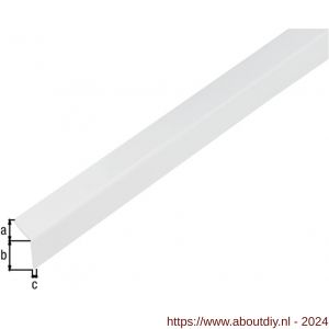 GAH Alberts hoekprofiel zelfklevend PVC wit 20x20 mm 1 m - A51500701 - afbeelding 1