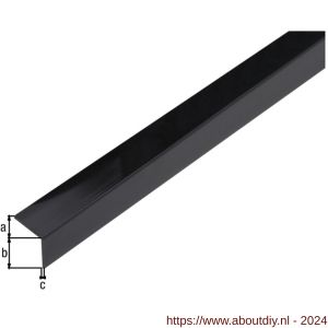 GAH Alberts hoekprofiel zelfklevend PVC zwart hoogglans 20x20x1,5 mm 1 m - A51500703 - afbeelding 1