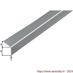 GAH Alberts hoekprofiel zelfklevend PVC RVS optiek 30x30x1,5 mm 1 m - A51500705 - afbeelding 1