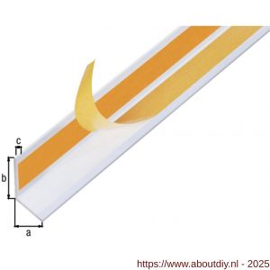 GAH Alberts hoekprofiel zelfklevend aluminium wit 20x20x1,5 mm 1 m - A51500748 - afbeelding 2