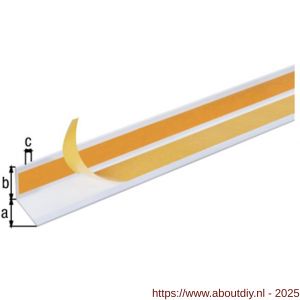 GAH Alberts hoekprofiel zelfklevend aluminium wit 30x30x2,0 mm 2,6 m - A51500750 - afbeelding 1