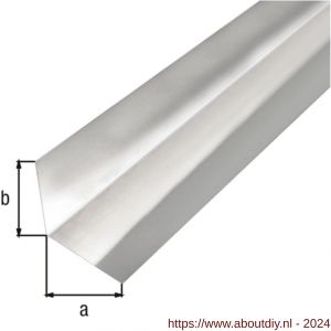 GAH Alberts gladde plaat gefaceteerd L aluminium blank 50x50 mm 2 m - A51501637 - afbeelding 1