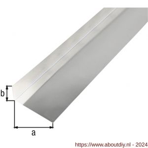 GAH Alberts gladde plaat gefaceteerd L aluminium blank 68x30 mm 2 m - A51501638 - afbeelding 1