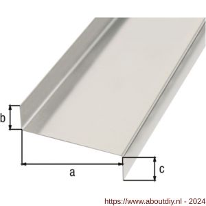 GAH Alberts gladde plaat gefaceteerd Z aluminium blank 18x63x18 mm 2 m - A51501641 - afbeelding 1