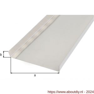 GAH Alberts gladde plaat gefaceteerd U aluminium blank 18x130x18 mm 2 m - A51501642 - afbeelding 1