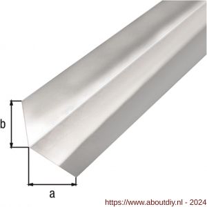 GAH Alberts gladde plaat gefaceteerd L aluminium blank 50x50 mm 1 m - A51501643 - afbeelding 1