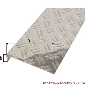 GAH Alberts structuurplaat ribbel relief gefacetteerd L 135x30 mm 1 m - A51501721 - afbeelding 1