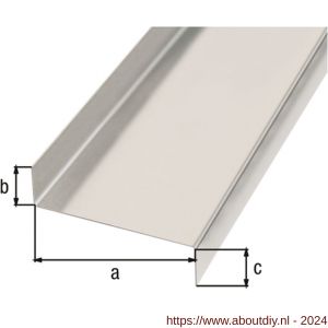 GAH Alberts gladde plaat gefaceteerd Z aluminium blank 18x63x18 mm 1 m - A51501647 - afbeelding 1