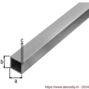 GAH Alberts vierkante buis aluminium blank 15x15x1 mm 2 m - A51500875 - afbeelding 2