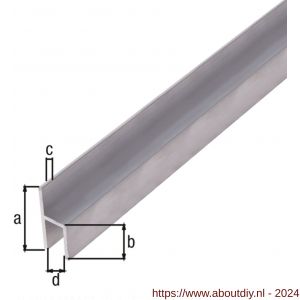 GAH Alberts stoelprofiel aluminium brute 26x11x1,5 mm 2 m - A51501548 - afbeelding 2