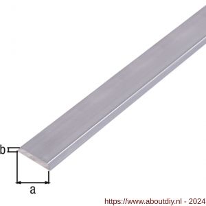 GAH Alberts afdeklijst afgeronde kanten aluminium blank 25x4 mm 1 m - A51500644 - afbeelding 2