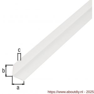 GAH Alberts hoekprofiel PVC grijs 7x7x1 mm 1 m - A51500951 - afbeelding 2