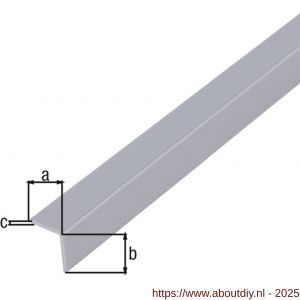 GAH Alberts hoekprofiel PVC grijs 10x10x1 mm 1 m - A51500949 - afbeelding 2