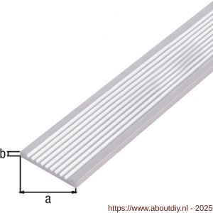 GAH Alberts platte stang platstaal geriffelt aluminium blank 30x3 mm 2 m - A51501604 - afbeelding 2